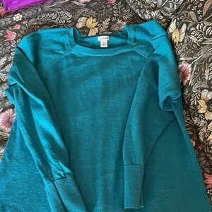 L.L. Bean Turquoise Knit Pullover